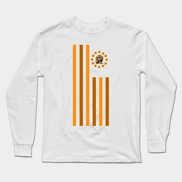 Tiger - Flag Long Sleeve T-Shirt by adamzworld